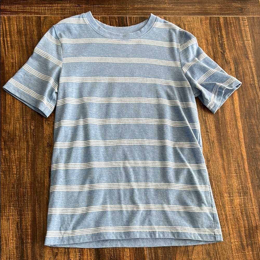 Kids Blue and White Striped T-Shirt